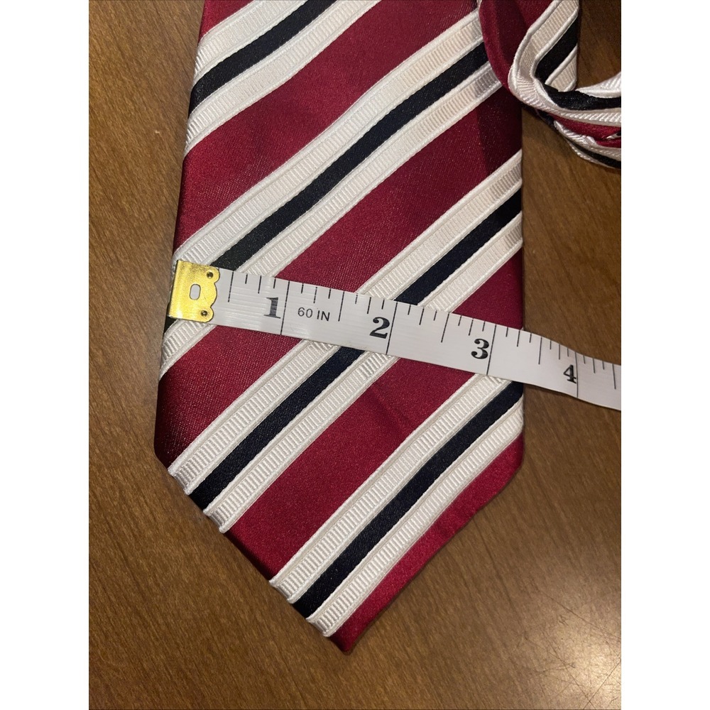 Donald J. Trump Neck Tie Men Red Stripes Signature Presidential Leader Powerful - Picture 4 of 5